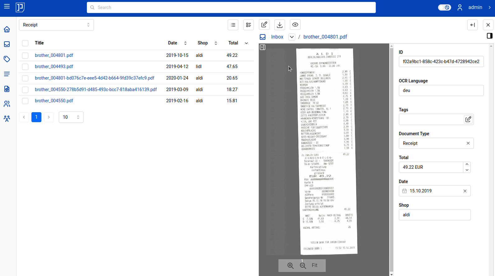 document custom fields